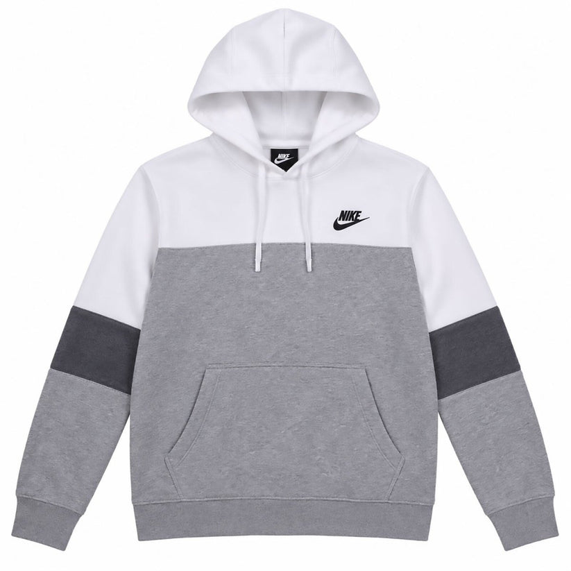 Nike Colour Block Pullover Hoodie Size S Grey White Embroidered Logo – product photo 1 | RewearableUK