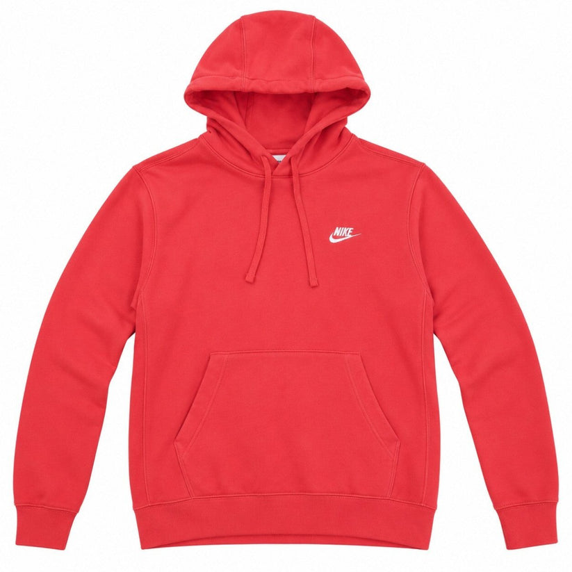 Nike Coral Red Hoodie Size XS Embroidered Swoosh Logo Fleece Pullover Sweatshirt – product photo 1 | RewearableUK