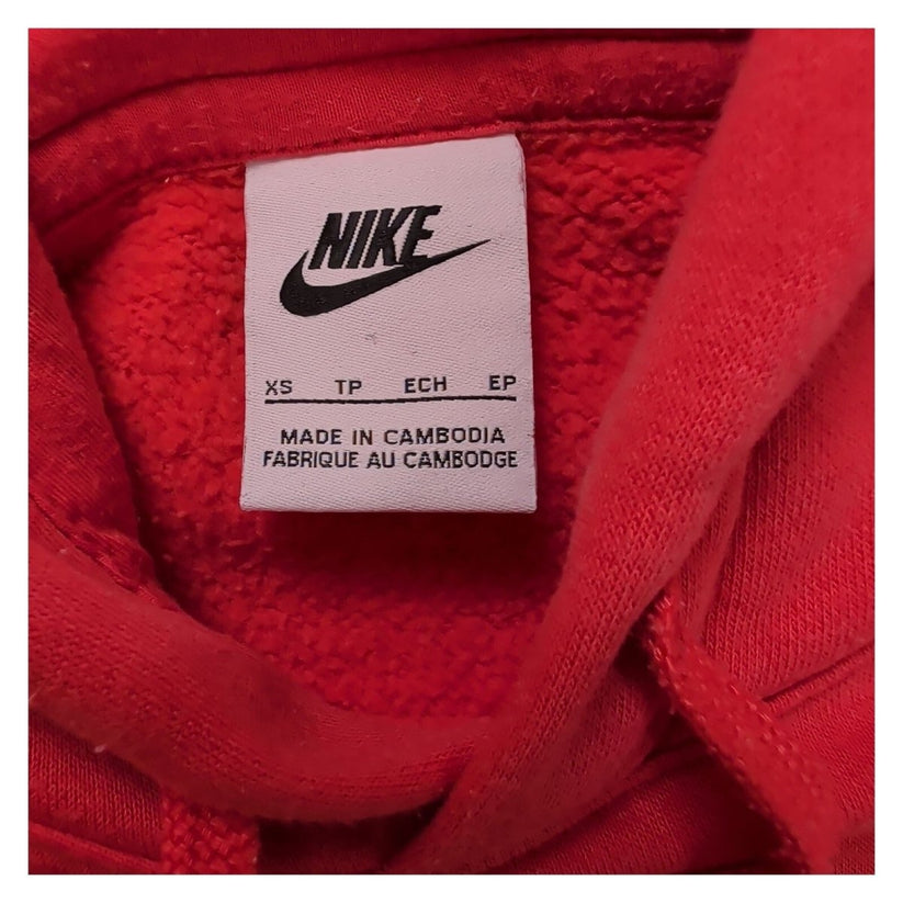 Nike Coral Red Hoodie Size XS Embroidered Swoosh Logo Fleece Pullover Sweatshirt – product photo 5 | RewearableUK