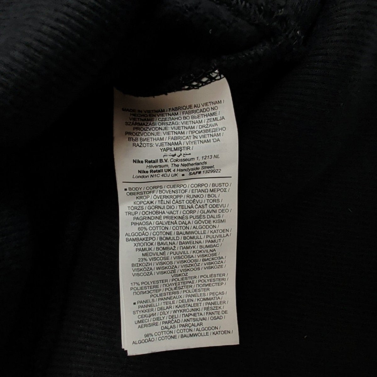 Nike Women's Cropped Hoodie L Black Grey – product photo 8 | RewearableUK