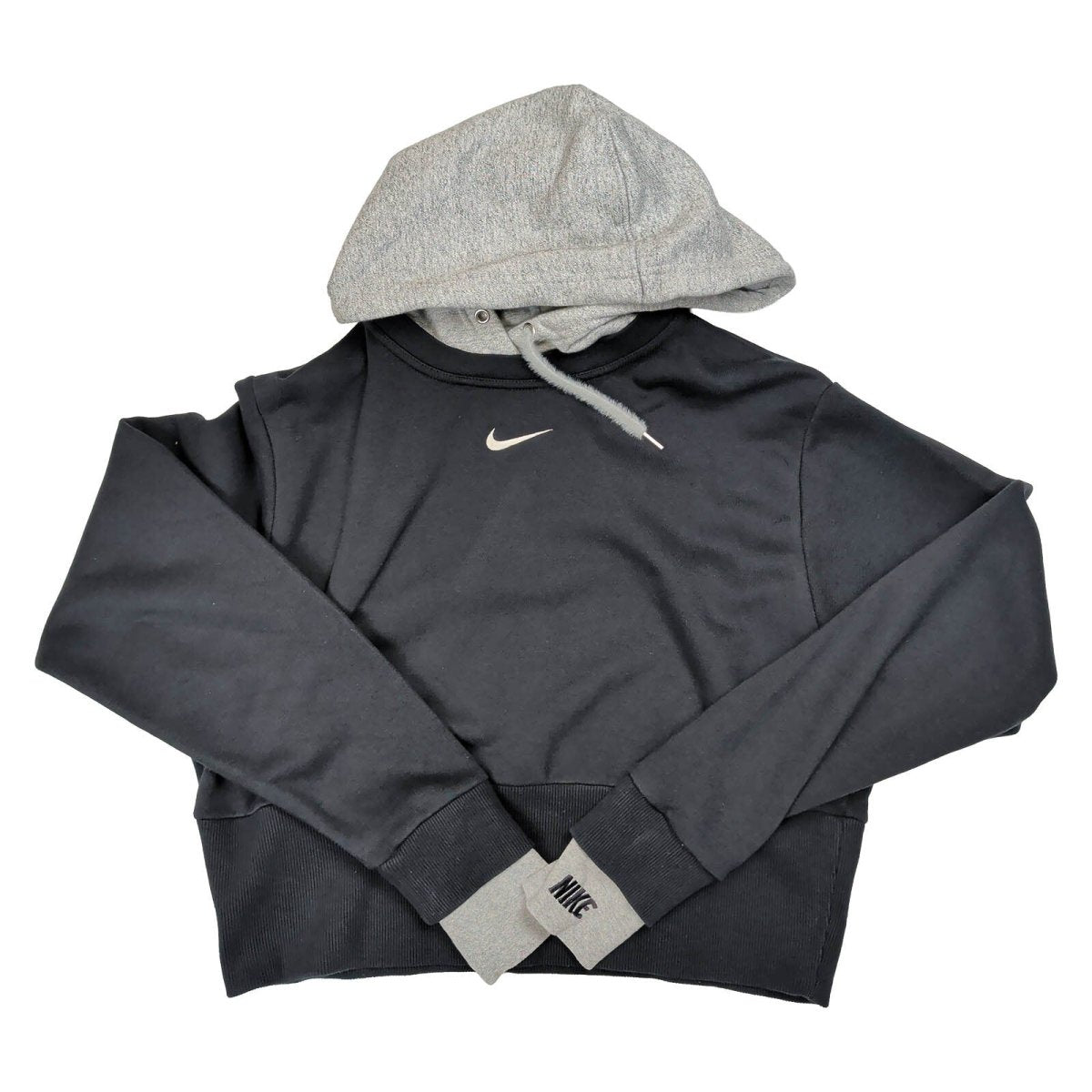 Nike Women's Cropped Hoodie L Black Grey – product photo 1 | RewearableUK
