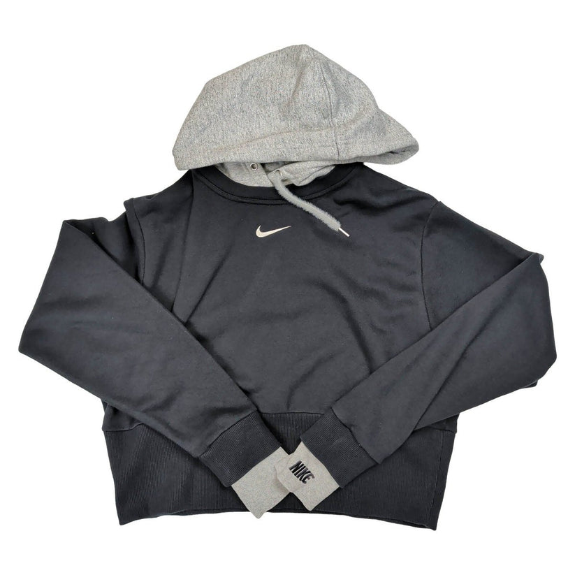 Nike Women's Cropped Hoodie L Black Grey – product photo 1 | RewearableUK