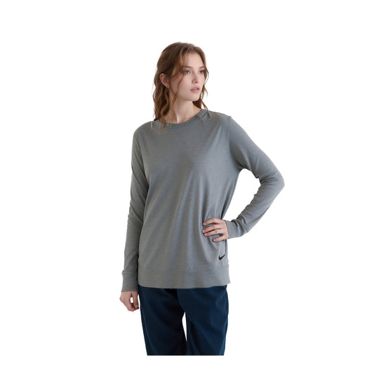 Nike Nike Dri - Fit Crewneck Sweatshirt Grey Women's M Cotton Pullover Used Sweater & Hoodie RewearableUK