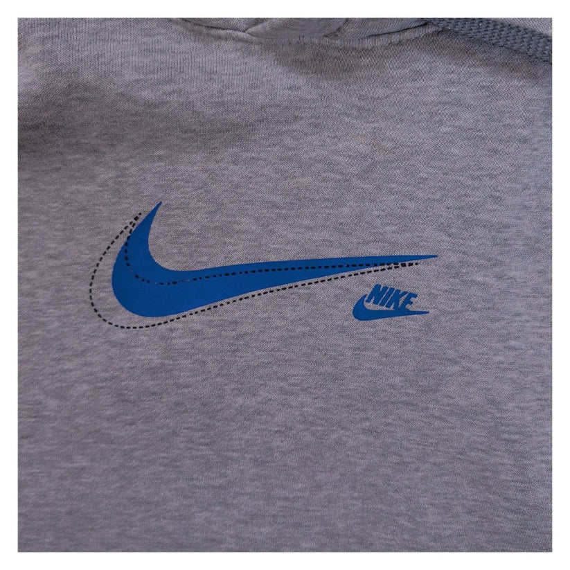 Nike Grey Marl Pullover Hoodie Size S Blue Swoosh Logo Fleece Kangaroo Pocket – product photo 8 | RewearableUK
