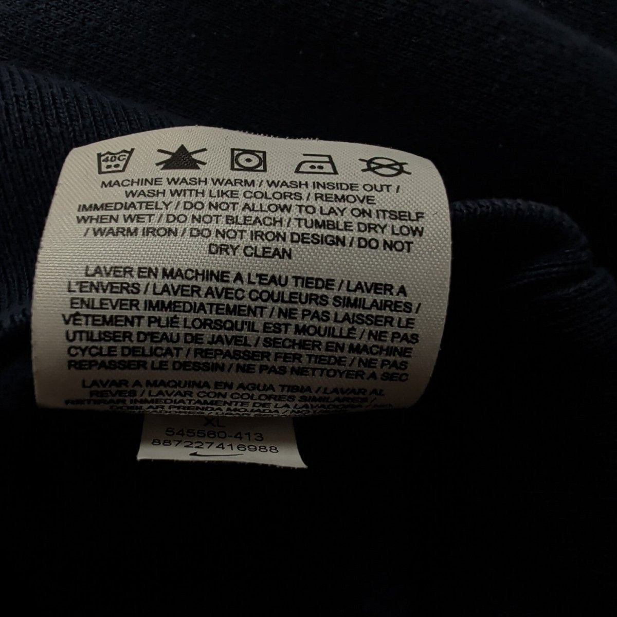 Nike Graphic Hoodie XL Navy – product photo 6 | RewearableUK