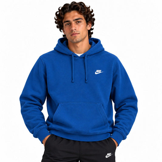 Nike Men's Blue Logo Hoodie S Cotton Blend Small Hole – Hoodie product photo 1 | RewearableUK