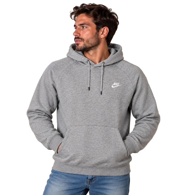 Nike Men's Embroidered Swoosh Hoodie XL Grey – Hoodie product photo 1 | RewearableUK