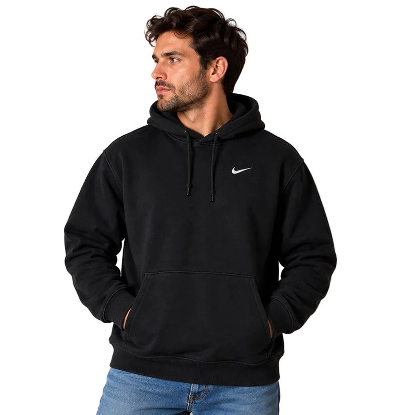Nike Men's Embroidered Swoosh Hoodie XS Black – Hoodie product photo 1 | RewearableUK