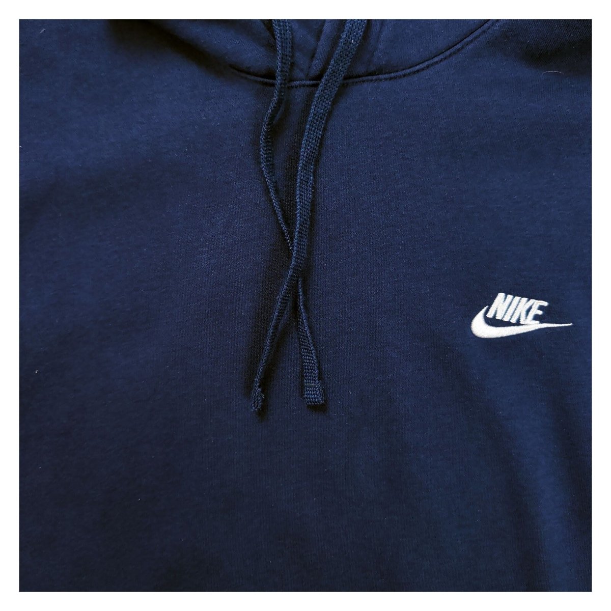 Nike Mens Hoodie Large Navy Blue Embroidered Logo Cotton – product photo 3 | RewearableUK