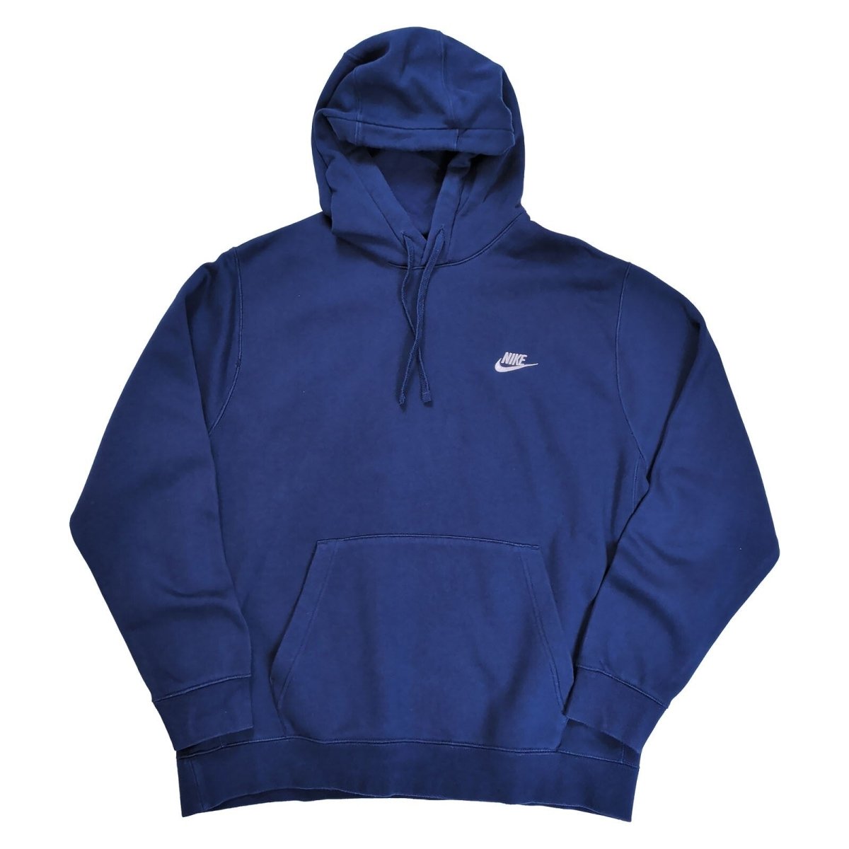 Nike Mens Hoodie Large Navy Blue Embroidered Logo Cotton – product photo 1 | RewearableUK
