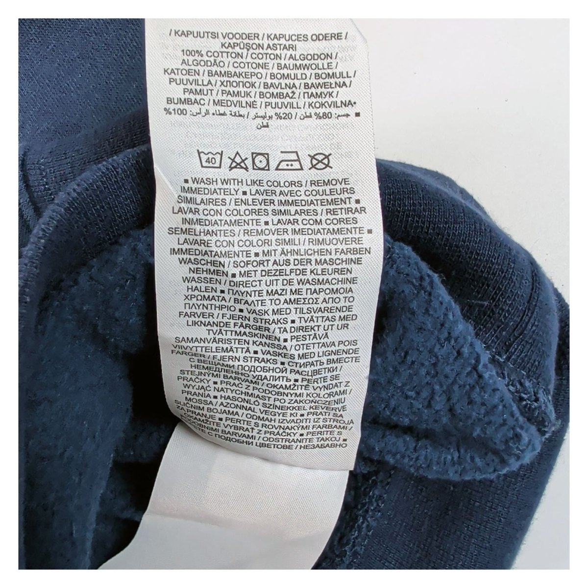 Nike Mens Hoodie Large Navy Blue Embroidered Logo Cotton – product photo 7 | RewearableUK