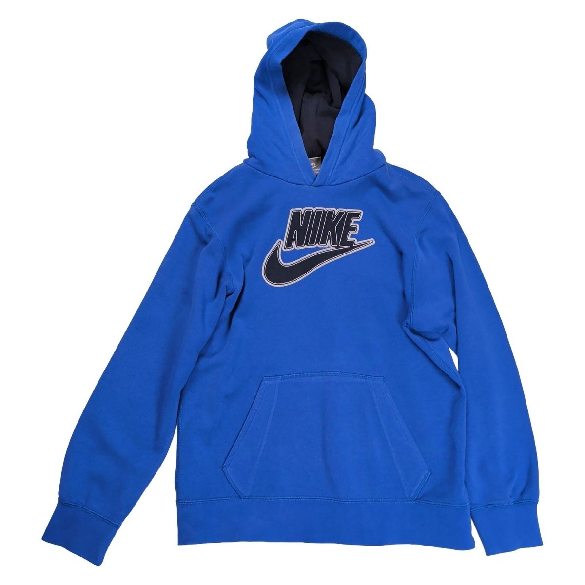 Nike Mens Hoodie M Blue Graphic Logo 78% Cotton 22% Polyester – product photo 1 | RewearableUK