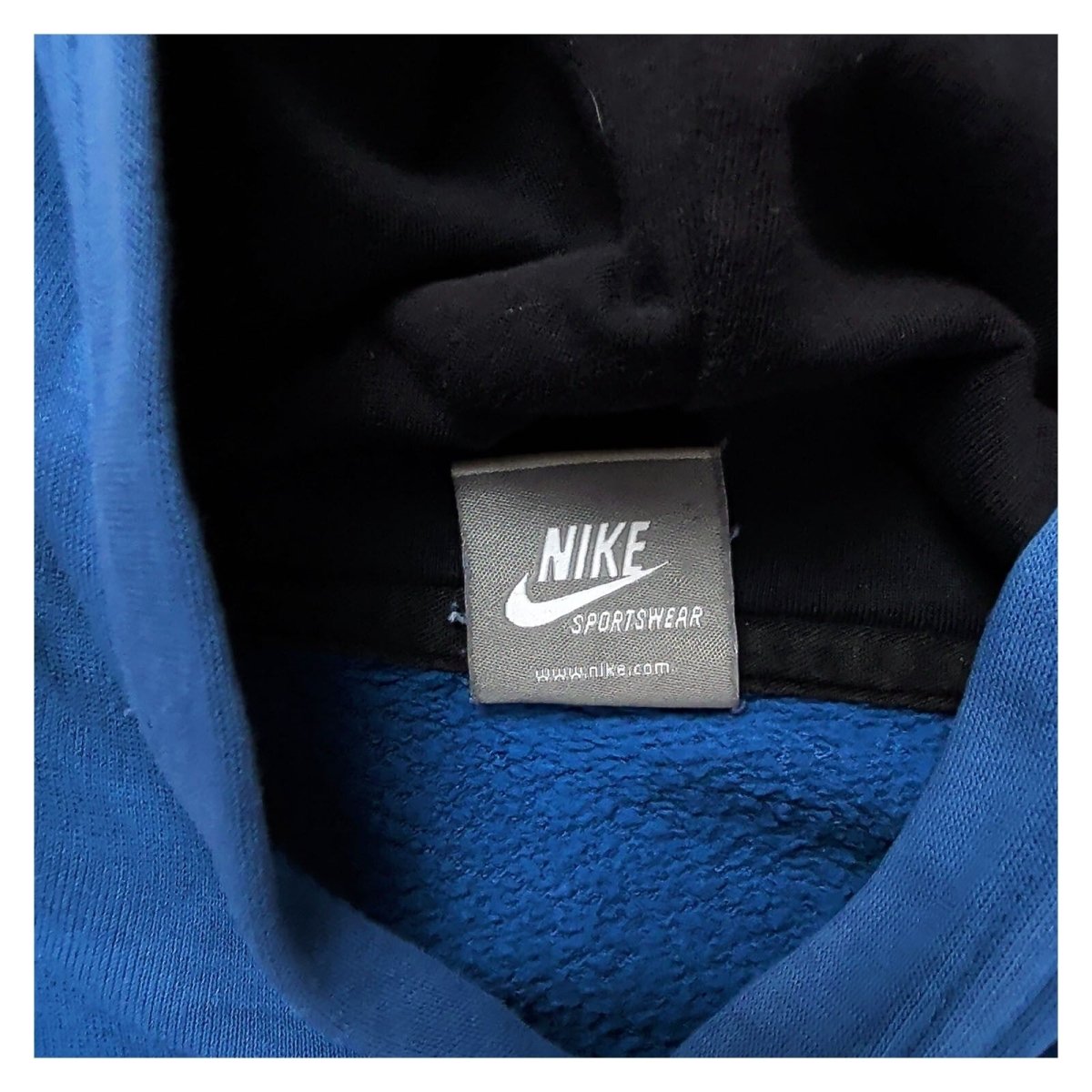 Nike Mens Hoodie M Blue Graphic Logo 78% Cotton 22% Polyester – product photo 7 | RewearableUK