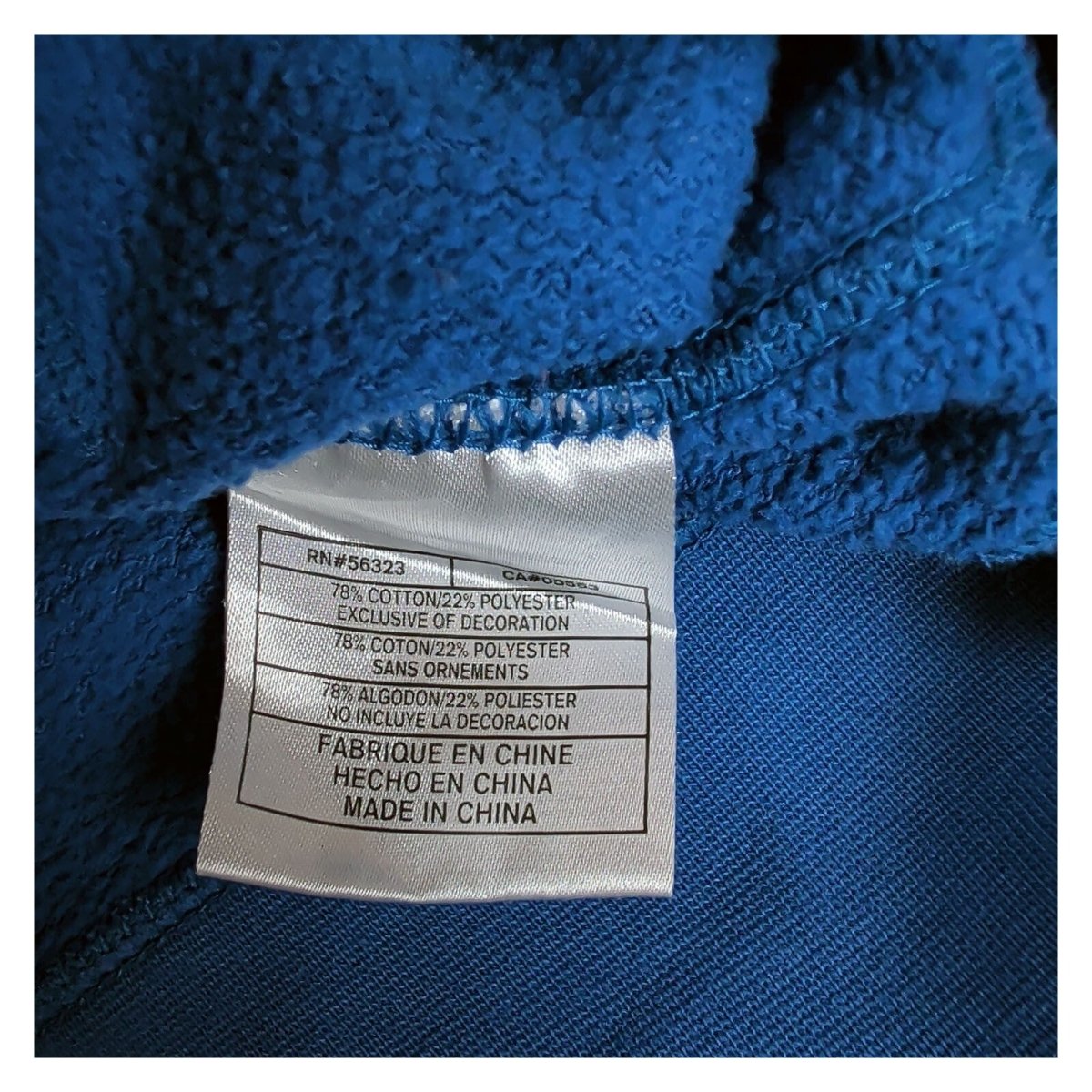 Nike Mens Hoodie M Blue Graphic Logo 78% Cotton 22% Polyester – product photo 2 | RewearableUK