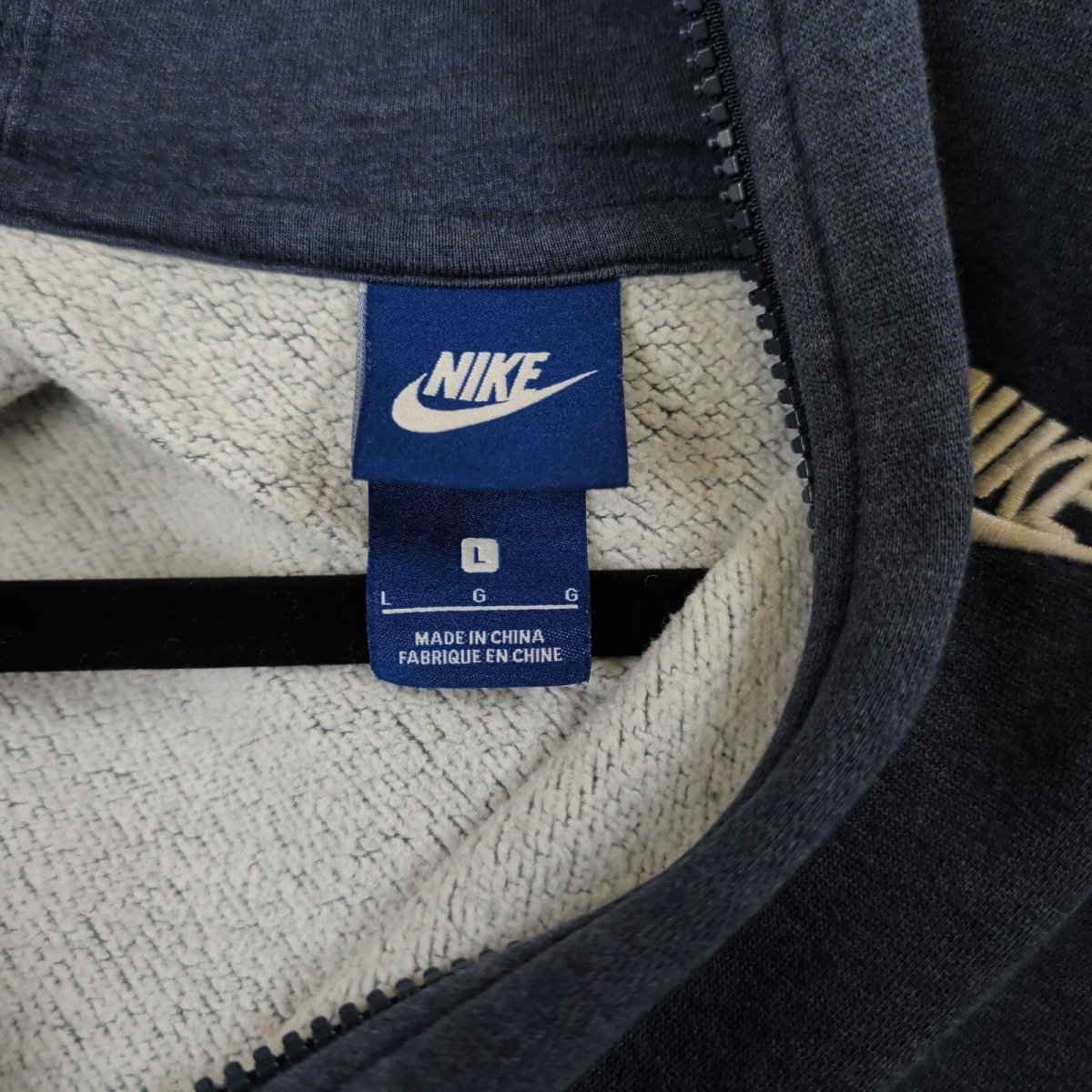 Nike Men's Full Zip Logo Hoodie L Navy – product photo 7 | RewearableUK
