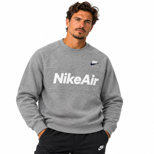 Nike Men's Sweatshirt L Grey Nike Air Graphic Cotton Casual Sportswear – Sweatshirt product photo 1 | RewearableUK