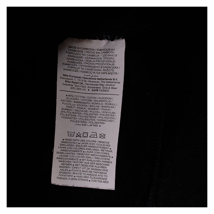 Nike Mens Sweatshirt M Black Embroidered Logo Cotton – product photo 5 | RewearableUK