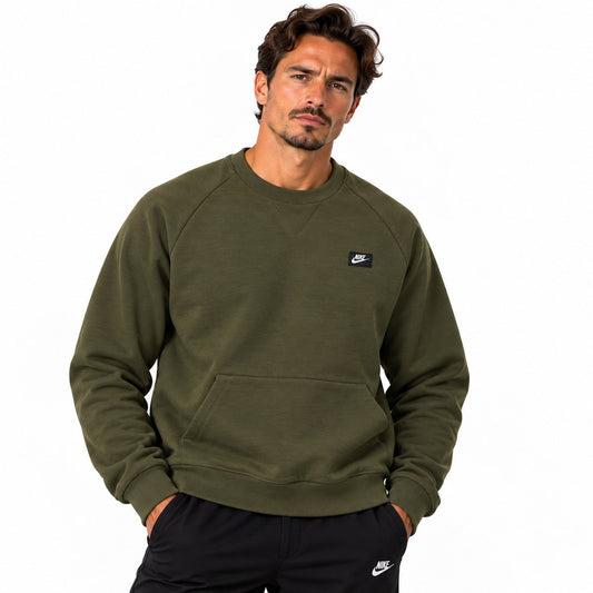 Nike Men's Sweatshirt S Olive Green Crew Neck Cotton Polyester – Sweatshirt product photo 1 | RewearableUK
