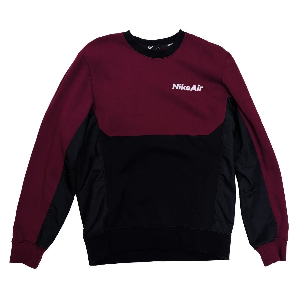 Nike Men's Sweatshirt Small Burgundy Black NikeAir Graphic – product photo 3 | RewearableUK