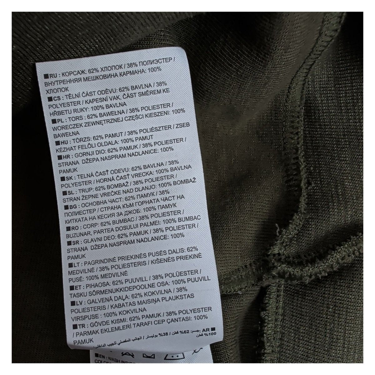 Nike Mens Sweatshirt Small Olive Green Crew Neck Cotton Polyester – product photo 7 | RewearableUK