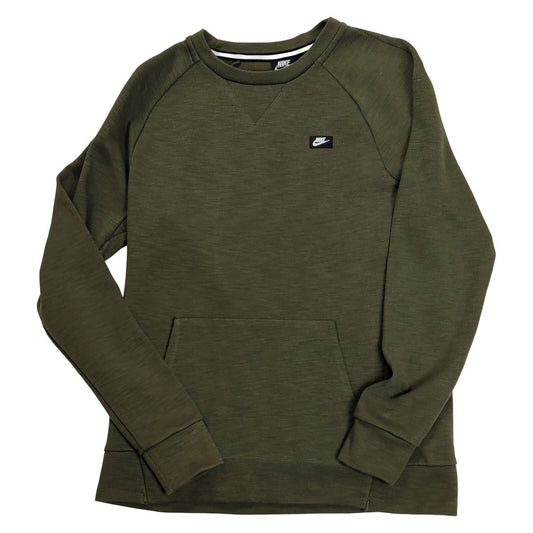 Nike Mens Sweatshirt Small Olive Green Crew Neck Cotton Polyester – product photo 2 | RewearableUK