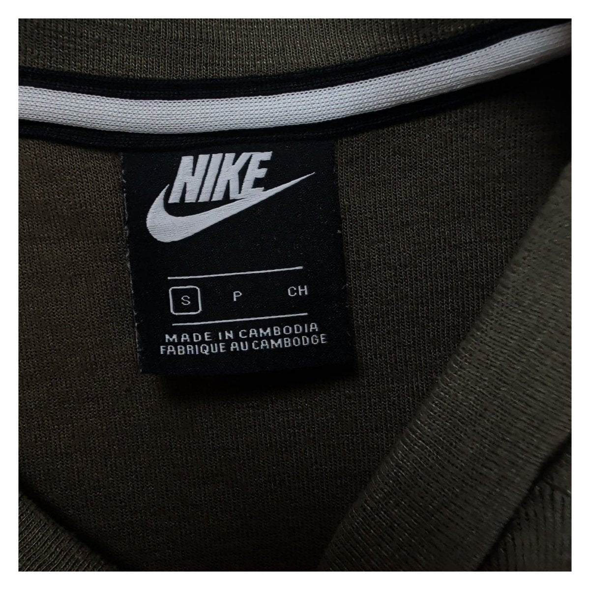 Nike Mens Sweatshirt Small Olive Green Crew Neck Cotton Polyester – product photo 5 | RewearableUK