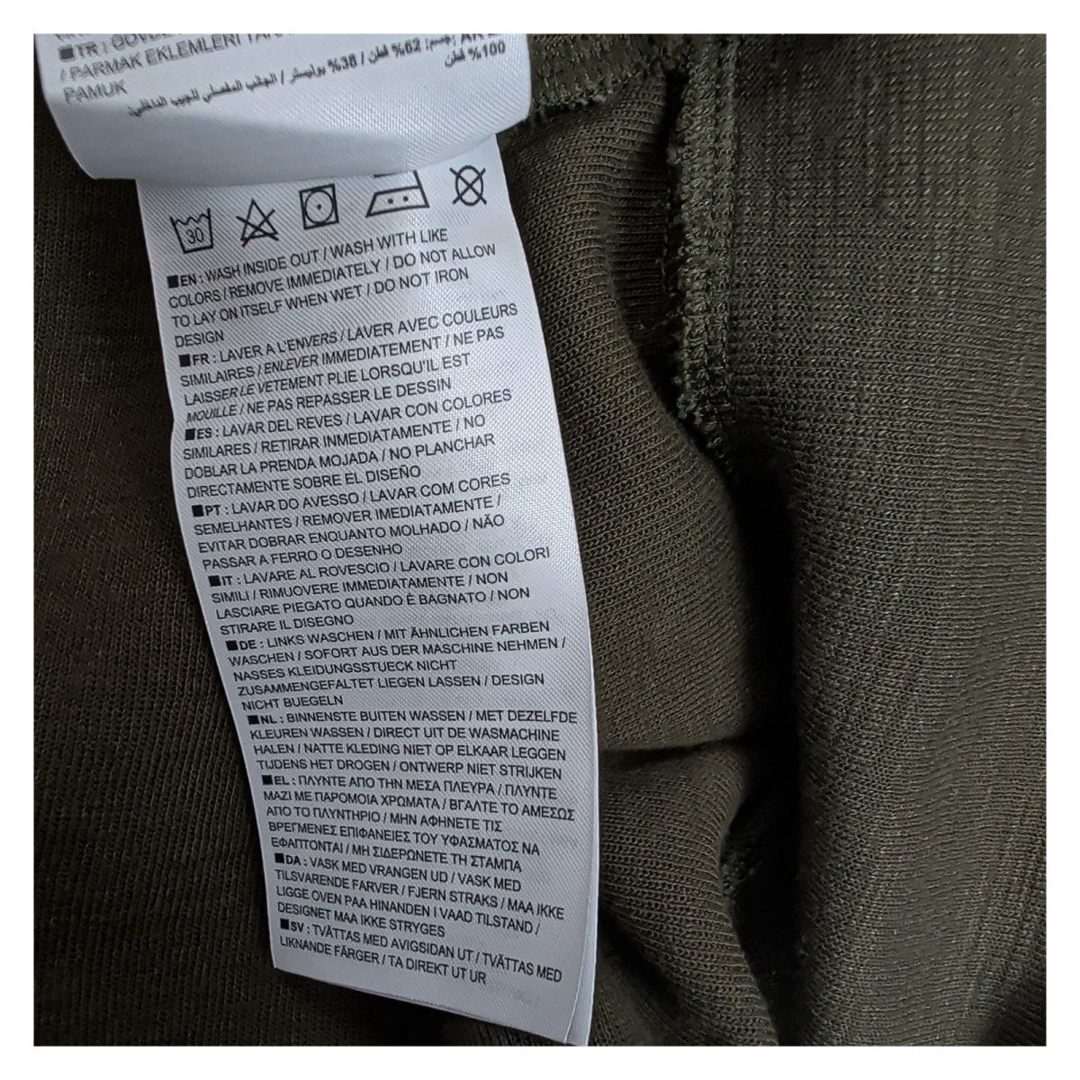 Nike Mens Sweatshirt Small Olive Green Crew Neck Cotton Polyester – product photo 8 | RewearableUK