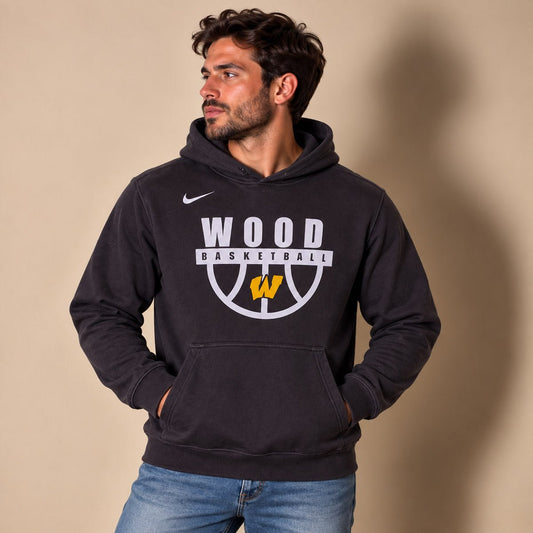 Nike Men's Wood Basketball Graphic Hoodie M Black – Hoodie product photo 1 | RewearableUK