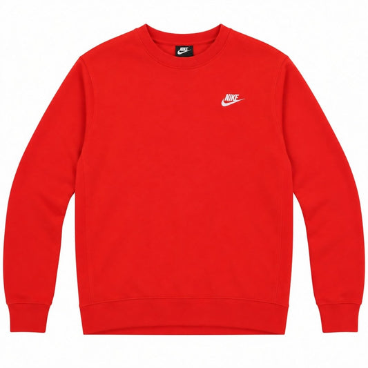 Nike Red Sweatshirt XS Crew Neck Embroidered Swoosh Logo Fleece Pullover – product photo 1 | RewearableUK