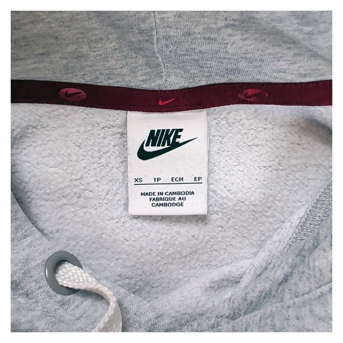 Nike Unisex Adults Hoodie XS Grey Red Graphic Cotton Blend – product photo 4 | RewearableUK