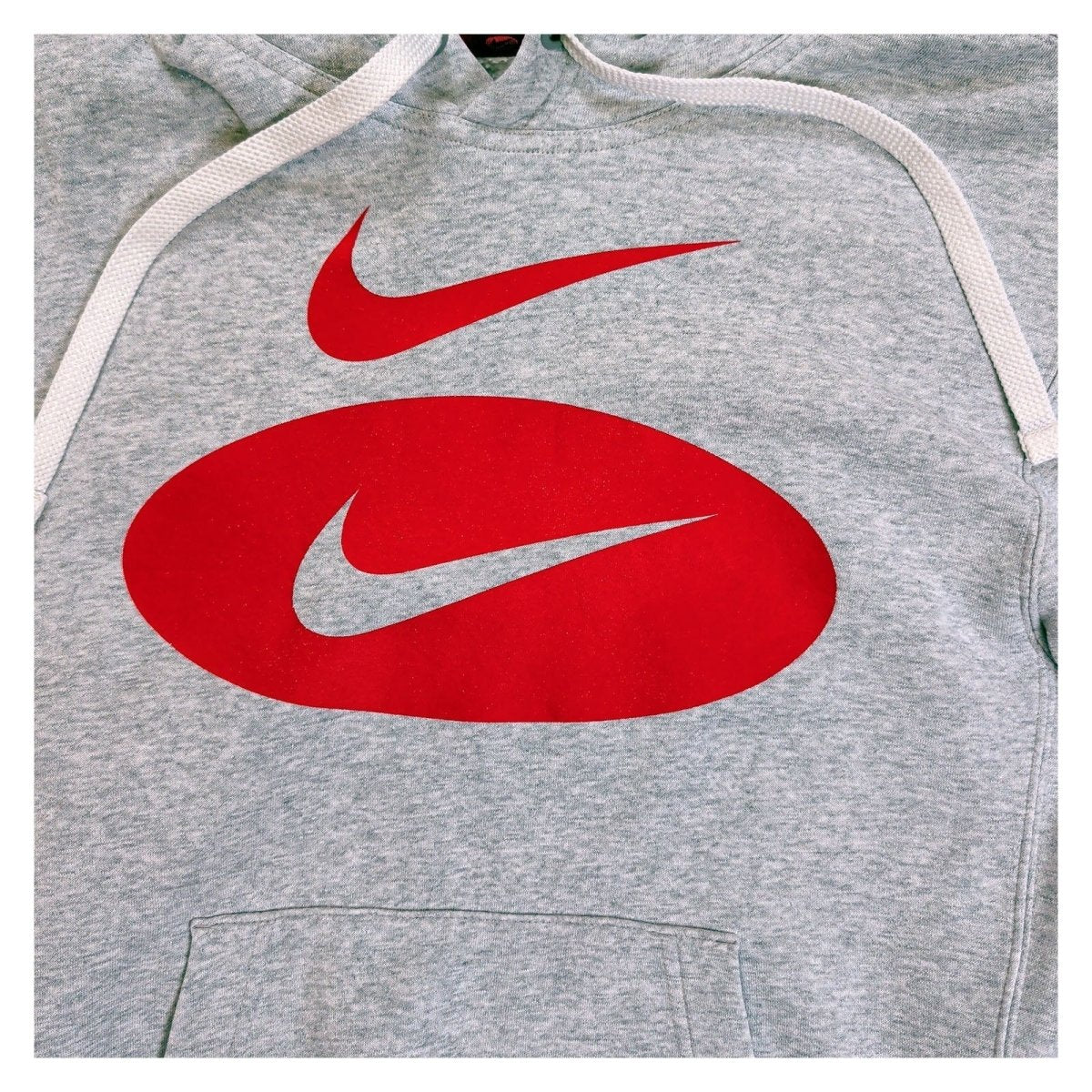 Nike Unisex Adults Hoodie XS Grey Red Graphic Cotton Blend – product photo 2 | RewearableUK