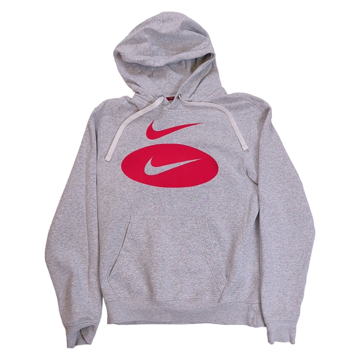Nike Unisex Adults Hoodie XS Grey Red Graphic Cotton Blend – product photo 1 | RewearableUK