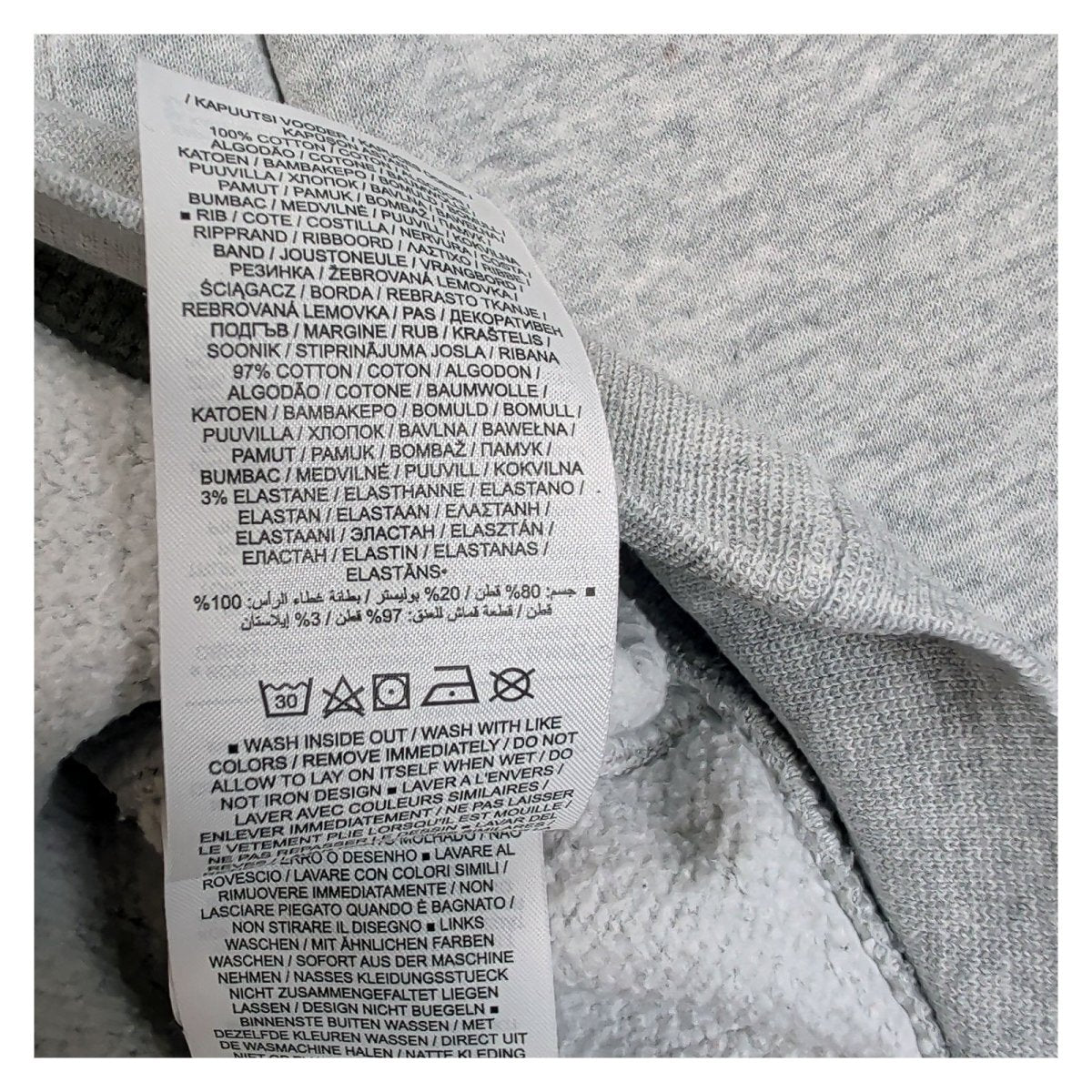 Nike Unisex Adults Hoodie XS Grey Red Graphic Cotton Blend – product photo 6 | RewearableUK