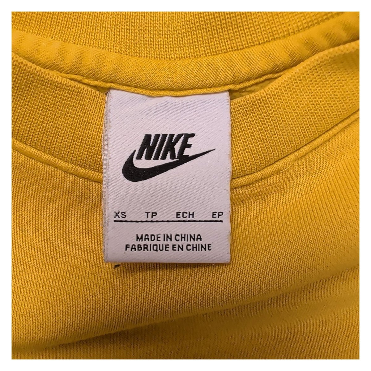 Nike Unisex Adults Sweatshirt XS Yellow Embroidered Logo – product photo 5 | RewearableUK