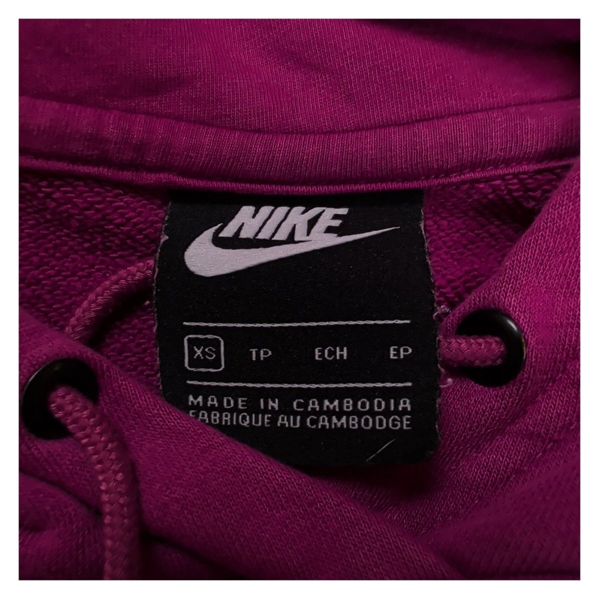 Nike Unisex Hoodie XS Purple Embroidered Logo – product photo 3 | RewearableUK
