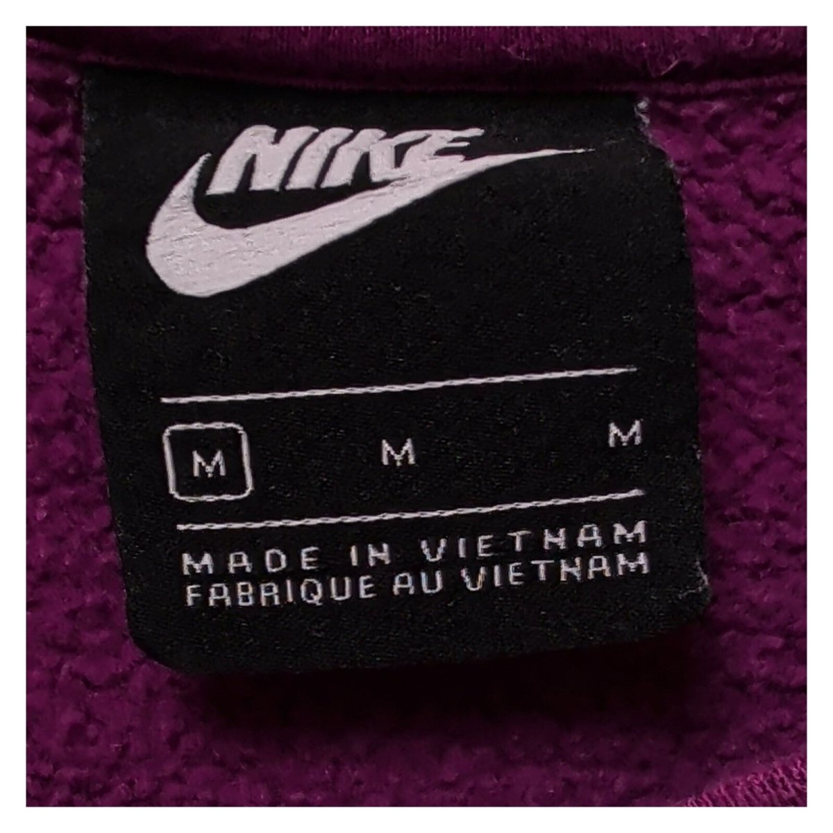 Nike Unisex Sweatshirt Medium Burgundy Embroidered Logo 80% Cotton – product photo 4 | RewearableUK