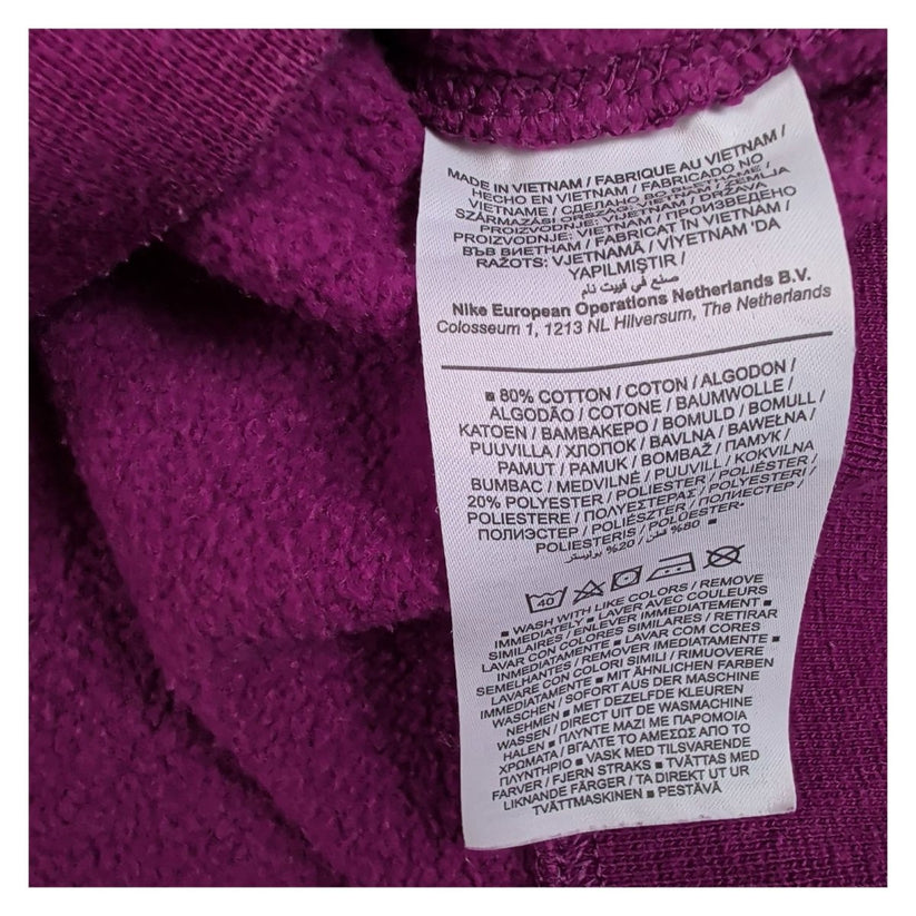 Nike Unisex Sweatshirt Medium Burgundy Embroidered Logo 80% Cotton – product photo 5 | RewearableUK