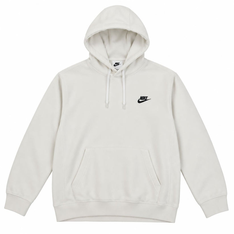 Nike White Pullover Hoodie Size L Black Embroidered Logo Fleece Sweatshirt – product photo 1 | RewearableUK