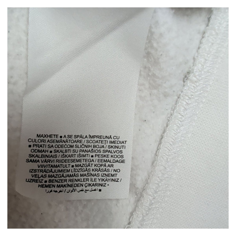 Nike White Pullover Hoodie Size L Black Embroidered Logo Fleece Sweatshirt – product photo 5 | RewearableUK