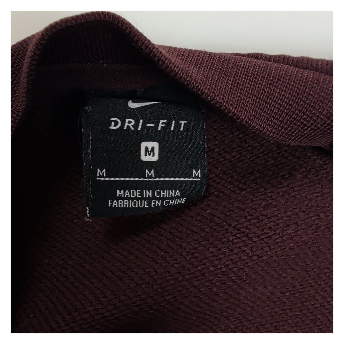Nike Women Sweatshirt Medium Burgundy Embossed Logo 54% Polyester 46% Cotton – product photo 3 | RewearableUK