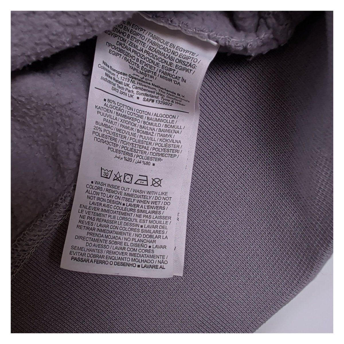 Nike Women Sweatshirt Medium Purple Embroidered Swoosh 80% Cotton 20% Polyester – product photo 6 | RewearableUK