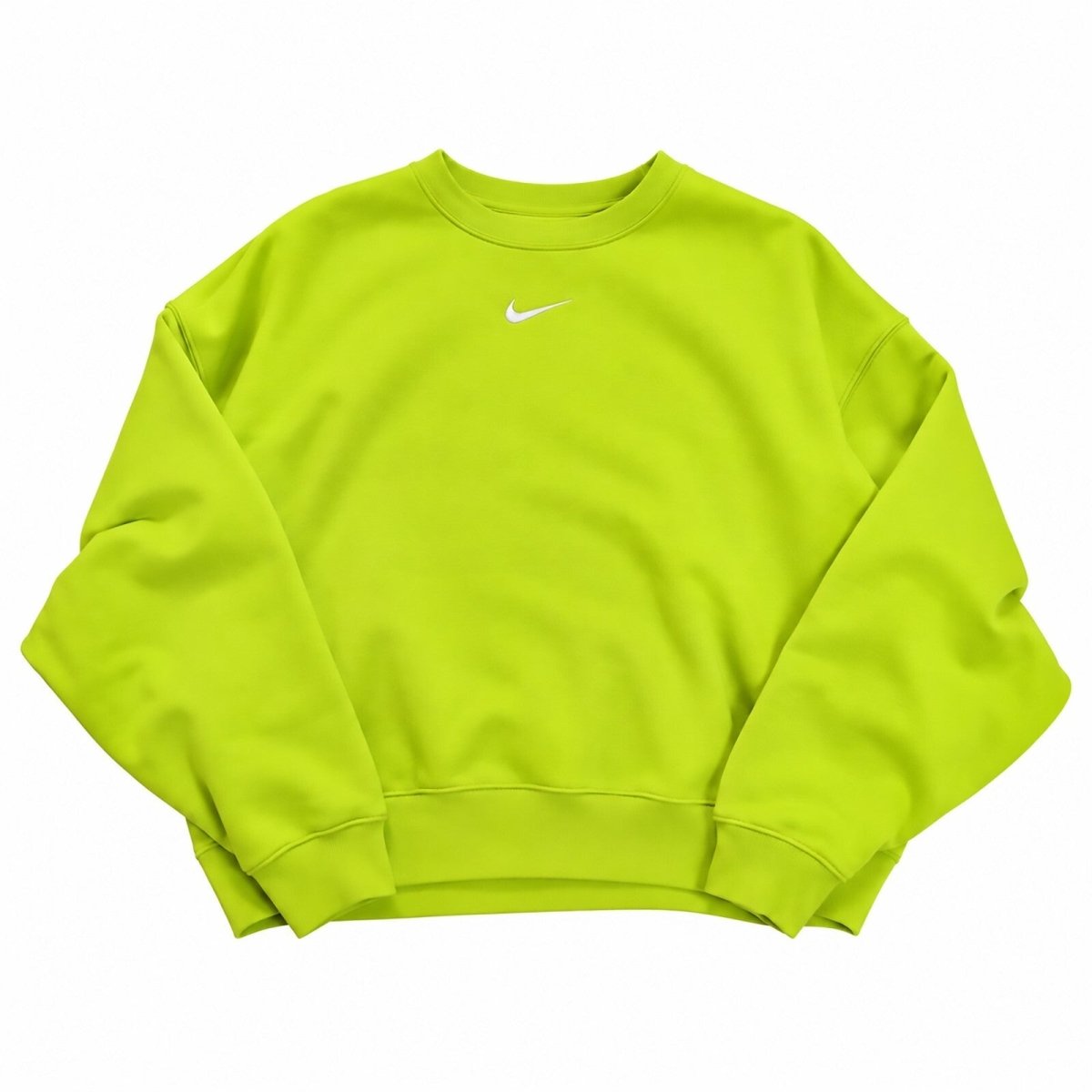Nike Women Sweatshirt S Lime Green Embroidered Logo 80% Cotton 20% Polyester – product photo 1 | RewearableUK