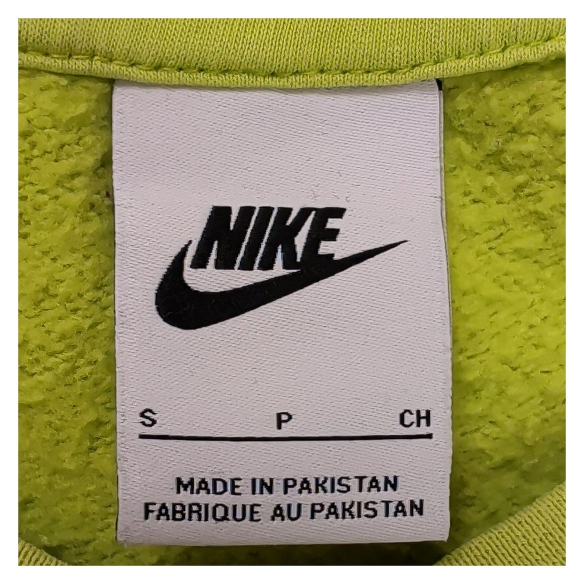 Nike Women Sweatshirt S Lime Green Embroidered Logo 80% Cotton 20% Polyester – product photo 4 | RewearableUK