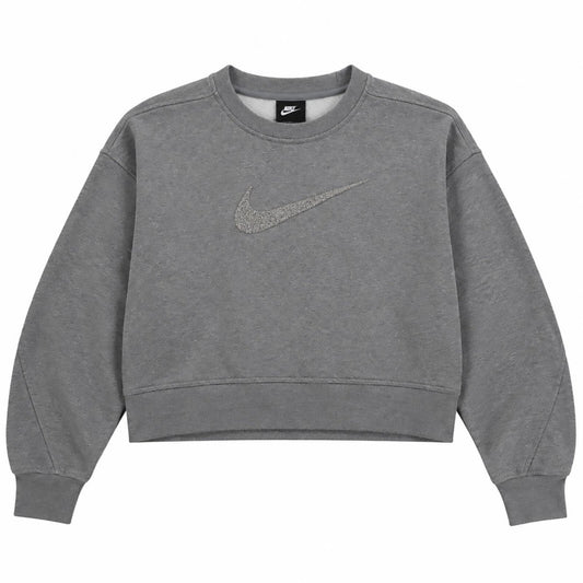 Nike Women Sweatshirt XS Grey Embroidered Swoosh 61% Cotton 39% Polyester – product photo 1 | RewearableUK