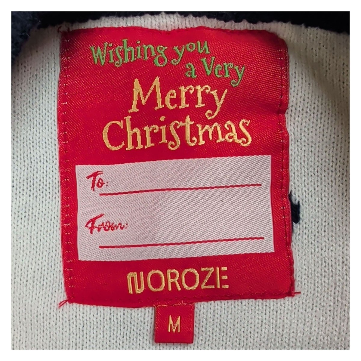NUOROZIE To The Pub Santa Christmas Jumper M Navy Acrylic Novelty – product photo 3 | RewearableUK