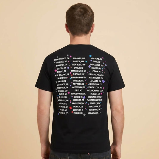 Olivia Rodrigo Spill Ur GUTS 2024 Tour T-Shirt S Black Official – Music T-Shirt product photo 2 | RewearableUK