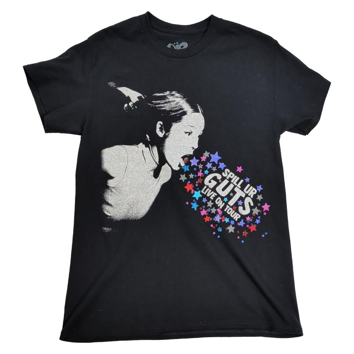Olivia Rodrigo Spill Ur GUTS 2024 Tour T-Shirt S Black Official – Music T-Shirt product photo 1 | RewearableUK