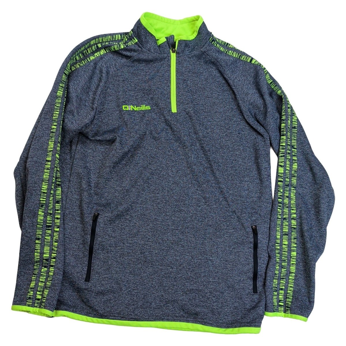 O'Neills Men's Sweatshirt Medium Grey Neon Striped – product photo 2 | RewearableUK