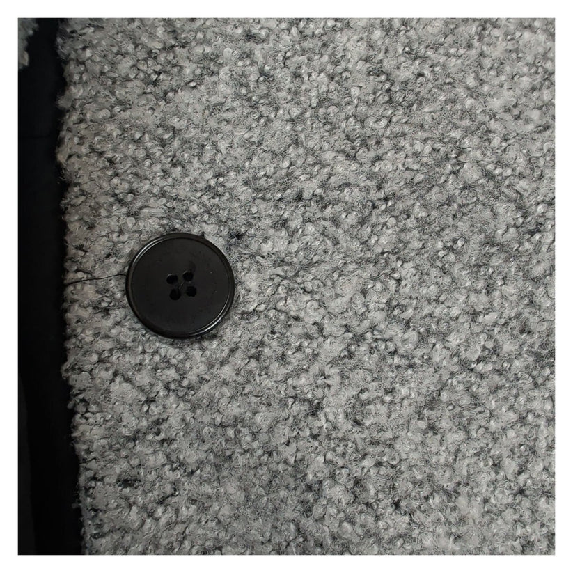 ONLY Womens Grey Boucle Longline Coat Size S Textured Button Front Lined – product photo 8 | RewearableUK