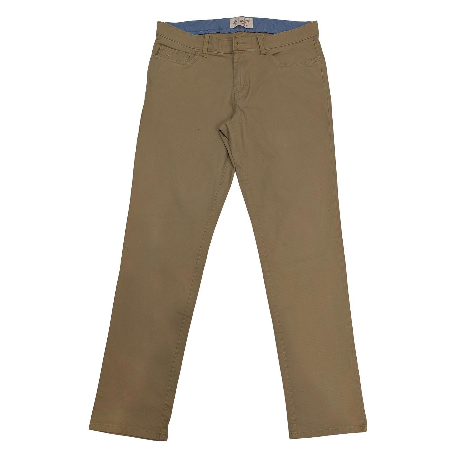 original penguin mens trousers chinos w 32 l 32 khaki beige 5 pocket by Original Penguin – | RewearableUK